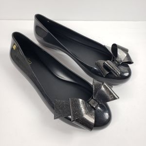 MELISSA Black Space Love IV PVC Ballerina Flat 9